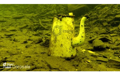 Teekanne auf Seegrund