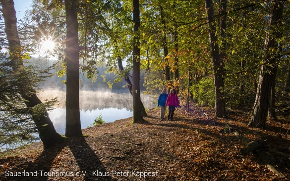 Wanderer am Hevebecken
